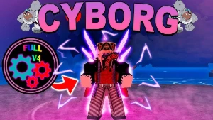 Contas de bloxfruit com cyborg v4 full gear! + Etc...