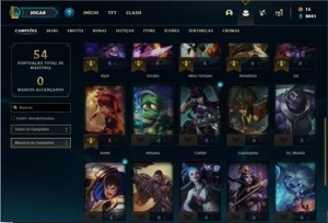 Conta unranked com 28 Champs e 8 Skins - League of Legends LOL