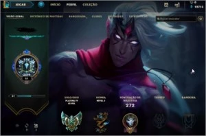 CONTA PLAT/TODOS CHAMP/RAMMUS REI/ANNIE GÓTICA/KAYLE JUIZÁ - League of Legends LOL