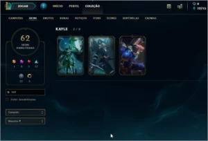 CONTA PLAT/TODOS CHAMP/RAMMUS REI/ANNIE GÓTICA/KAYLE JUIZÁ - League of Legends LOL