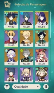 Conta AR49 com Andarilho/Raiden/Alhaitham/Venti/Amos/Qiqi - Genshin Impact