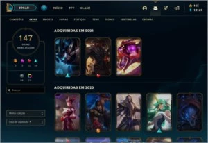 Vendo conta LOL- ELO- GOLD 1 / 147 SKINS + + + - League of Legends