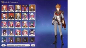 Conta AR 55, 5 personagens 5 estrelas, 3 armas 5 estrelas - Genshin Impact
