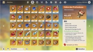 Conta AR 55, 5 personagens 5 estrelas, 3 armas 5 estrelas - Genshin Impact