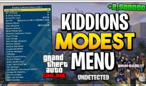 Kiddion's Mod Menu GTA 5 ONLINE atualizado