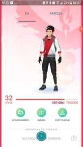 Conta level 32 Team Valor Com Pokémons lendários Pokemon GO