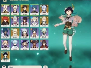 Conta com venti,zonglee,diluc,ganyu,jean - Genshin Impact