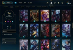 Conta ouro 2 com 120 champs e 76 skins ( 5 Vitoriosas ) - League of Legends LOL