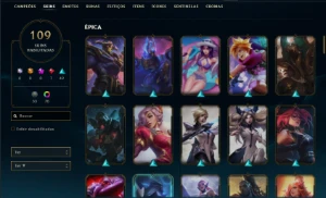 conta lol unranked lvl 535 900k de maestria yasuo 109 skins - League of Legends