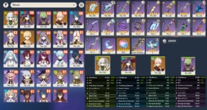 Conta Genshin Impact AR 52 com 5 T5 + 140+ Destinos Entrelaç