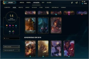 Conta Gold 1  37 champ 14 skins - League of Legends LOL