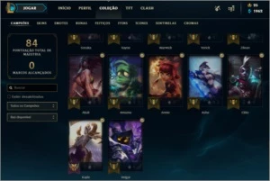 Conta Gold 1  37 champ 14 skins - League of Legends LOL