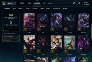 Conta Gold 1  37 champ 14 skins - League of Legends LOL