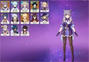 Venti com 1 Constelação +Keqing AR23 - Genshin Impact