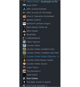 Conta Steam 7 anos jogos atuais