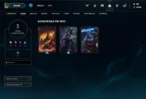 Conta bronze 2 com 23 Champs e 3 Skins - League of Legends LOL