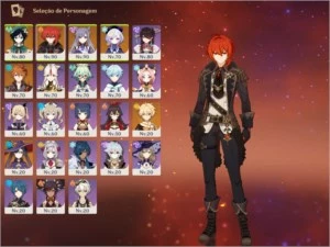 CONTA GENSHIN IMPACT AR 52 - 7 PERSONAGENS 5* TODOS T4
