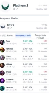 Conta Platina 2 mono jg ekko, no precinho chama - League of Legends LOL