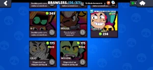 Conta de Brawl Stars com 23612 troféus com 56 brawlers