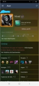 Conta Steam nivel 67, 17 anos COM VARIOS JOGOS