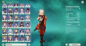 Conta AR60 + 17 personagens 5* e 18 armas 5* Hutao C1 Kokomi - Genshin Impact