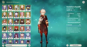 Conta AR60 + 17 personagens 5* e 18 armas 5* Hutao C1 Kokomi - Genshin Impact