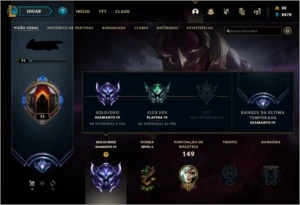 CONTA LOL DIAMANTE 4 - 24 skins - 47 campeões. - League of Legends