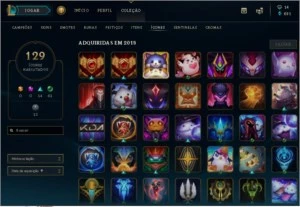 Conta com 100 skins - League of Legends LOL
