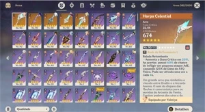Conta Genshin Impact endgame AR57 -  12 5* estrelas