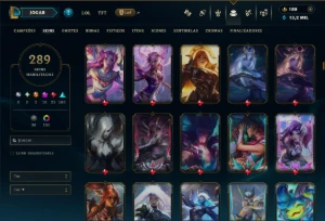 Ouro 2 com 110 Champs e 289 Skins +9 Prestigios - League of Legends LOL