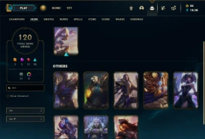 Platina 2 com TODOS os champs e 120 Skins + 9 Vitoriosas - League of Legends LOL