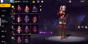 Conta Free fire, level 62, cartão troca Nick, 