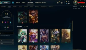 Conta LOL Gold 1, 31 skins com LUX ELEMENTALISTA - League of Legends