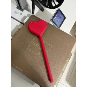 Varinha Coração Vermelho 3D 30cm - Artesanato e Personalizados