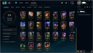 Conta de lol diamante V, 42 campeões e 9 skins - League of Legends