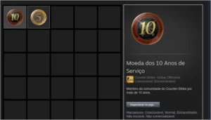 Contas Steam  15 a 16 anos (MEDALHA 5 E 10 ANOS NO CSGO) - Counter Strike