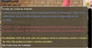 FORMÃO DE CRISTAL 100% (SERVIDOR MADAYA GFPT) - Grand Fantasia