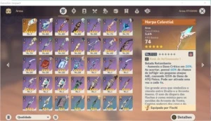 AR 52, Ayaka, Hutao, Itto, Shenhe, Jean, Harpa Celestial - Genshin Impact
