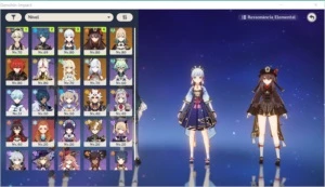 AR 52, Ayaka, Hutao, Itto, Shenhe, Jean, Harpa Celestial - Genshin Impact