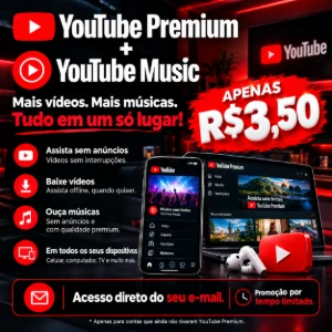 🎵 Youtube Premium / Music — 30 Dias 🎵 - Assinaturas e Premium