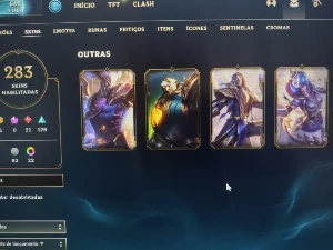 Lol 283 skins,full acesso barato platina IV - League of Legends