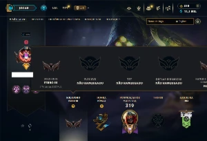 Conta ferro 3 com 100 campeões e 66 skins