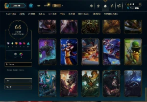 Conta ferro 3 com 100 campeões e 66 skins - League of Legends LOL