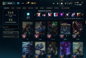 Conta ferro 3 com 100 campeões e 66 skins - League of Legends LOL