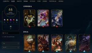 Conta League of Legends Full Acesso - 38 Champs e 46 Skins LOL