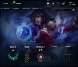 Conta Platina 4, Lvl 41, Ganhando 20+ Pdl, 7200EA - League of Legends LOL
