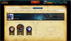 CONTA UNRANKED LV 30 / 1º MD10 / 12 CAMPEOES / 1 SKIN - League of Legends LOL
