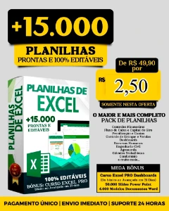 Kit Planilhas Loterias - Planilhas Excel