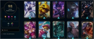 Conta Platina 3 LoL 98 skins - League of Legends