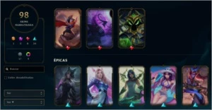 Conta Platina 3 LoL 98 skins - League of Legends